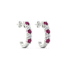 Load image into Gallery viewer, half-carat-round-cut-pink-sapphire-hoops-earrings-in-white-gold-fdear40640gsadrpiangle4-nl-wg