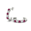 Load image into Gallery viewer, half-carat-round-cut-pink-sapphire-hoops-earrings-in-white-gold-fdear40640gsadrpiangle5-nl-wg