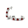 Load image into Gallery viewer, half-carat-round-cut-ruby-hoops-earrings-in-white-gold-fdear40640grudrangle5-nl-wg