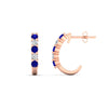 Load image into Gallery viewer, half-carat-round-cut-sapphire-hoops-earrings-in-rose-gold-fdear40640gsablangle3-nl-rg