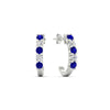 Load image into Gallery viewer, half-carat-round-cut-sapphire-hoops-earrings-in-white-gold-fdear40640gsablangle1-nl-wg