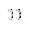 Load image into Gallery viewer, half-carat-round-cut-sapphire-hoops-earrings-in-white-gold-fdear40640gsablangle4-nl-wg