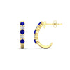 Load image into Gallery viewer, half-carat-round-cut-sapphire-hoops-earrings-in-yellow-gold-fdear40640gsablangle3-nl-yg