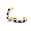 Load image into Gallery viewer, half-carat-round-cut-sapphire-hoops-earrings-in-yellow-gold-fdear40640gsablangle5-nl-yg