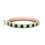 Load image into Gallery viewer, half-carat-round-emerald-delicate-band-in-rose-gold-FD8370GEMGR-0.50CT-NL-RG-HW.jpg