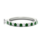 Load image into Gallery viewer, half-carat-round-emerald-delicate-band-in-white-gold-FD8370GEMGR-0.50CT-NL-WG-HW.jpg