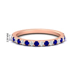 Load image into Gallery viewer, half-carat-round-sapphire-delicate-band-in-rose-gold-FD8370GSABL-0.50CT-NL-RG-HW.jpg
