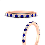 Load image into Gallery viewer, half-carat-round-sapphire-delicate-band-in-rose-gold-FD8370GSABLANGLE3-0.50CT-NL-RG.jpg