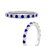 Load image into Gallery viewer, half-carat-round-sapphire-delicate-band-in-white-gold-FD8370GSABLANGLE3-0.50CT-NL-WG.jpg