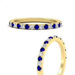 Load image into Gallery viewer, half-carat-round-sapphire-delicate-band-in-yellow-gold-FD8370GSABLANGLE3-0.50CT-NL-YG.jpg