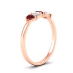 Load image into Gallery viewer, half-carat-ruby-teardrop-5-stone-wedding-band-in-rose-gold-fdwb8008pegrudrangle2-0.50ct-nl-rg.jpg