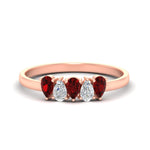 Load image into Gallery viewer, half-carat-ruby-teardrop-5-stone-wedding-band-in-rose-gold-fdwb8008pegrudrsleep-0.50ct-nl-rg.jpg