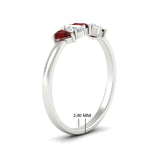 Load image into Gallery viewer, half-carat-ruby-teardrop-5-stone-wedding-band-in-white-gold-fdwb8008pegrudrangle2-0.50ct-nl-wg-hw.jpg