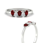 Load image into Gallery viewer, half-carat-ruby-teardrop-5-stone-wedding-band-in-white-gold-fdwb8008pegrudrangle3-0.50ct-nl-wg.jpg