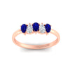 Load image into Gallery viewer, half-carat-sapphire-teardrop-5-stone-wedding-band-in-rose-gold-fdwb8008pegsablangle5-0.50ct-nl-rg.jpg