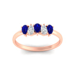 Load image into Gallery viewer, half-carat-sapphire-teardrop-5-stone-wedding-band-in-rose-gold-fdwb8008pegsablangle5-0.50ct-nl-rg.jpg