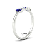 Load image into Gallery viewer, half-carat-sapphire-teardrop-5-stone-wedding-band-in-white-gold-fdwb8008pegsablangle2-0.50ct-nl-wg-hw.jpg