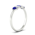Load image into Gallery viewer, half-carat-sapphire-teardrop-5-stone-wedding-band-in-white-gold-fdwb8008pegsablangle2-0.50ct-nl-wg.jpg