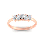 Load image into Gallery viewer, half-carat-teardrop-diamond-five-stone-band-in-rose-gold-fdwb8008peangle5-0.50ct-nl-rg.jpg