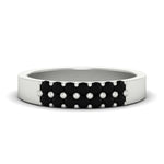 Load image into Gallery viewer, half-carat-two-row-round-black-diamond-wedding-band-in-white-gold-FD11382BGBLACK-0.50CT-NL-WG