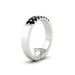 Load image into Gallery viewer, half-carat-two-row-round-black-diamond-wedding-band-in-white-gold-FD11382BGBLACKANGLE2-0.50CT-NL-WG-HW