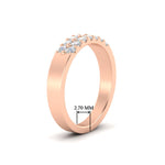 Load image into Gallery viewer, half-carat-two-row-round-diamond-wedding-band-in-rose-gold-FD11382BANGLE2-0.50CT-NL-RG-HW