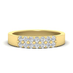 Load image into Gallery viewer, half-carat-two-row-round-diamond-wedding-band-in-yellow-gold-FD11382B-0.50CT-NL-YG