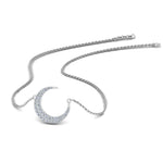 Load image into Gallery viewer, half-moon-necklace-diamond-pendant-in-FDPD9197ANGLE1-NL-WG