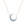 Load image into Gallery viewer, half-moon-necklace-diamond-pendant-with-blue-topaz-in-FDPD9197GICBLTOANGLE1-NL-RG