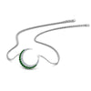 Load image into Gallery viewer, half-moon-necklace-diamond-pendant-with-emerald-in-FDPD9197GEMGRANGLE1-NL-WG