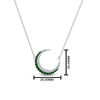 Load image into Gallery viewer, half-moon-necklace-diamond-pendant-with-emerald-in-FDPD9197GEMGRANGLE1-NL-WG