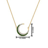 Load image into Gallery viewer, half-moon-necklace-diamond-pendant-with-emerald-in-FDPD9197GEMGRANGLE1-NL-YG