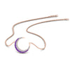 Load image into Gallery viewer, half-moon-necklace-diamond-pendant-with-purple-topaz-in-FDPD9197GVITOANGLE1-NL-RG