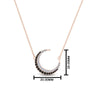 Load image into Gallery viewer, half-moon-necklace-pendant-with-black-diamond-in-FDPD9197GBLACKANGLE1-NL-RG