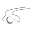 Load image into Gallery viewer, half-moon-necklace-pendant-with-black-diamond-in-FDPD9197GBLACKANGLE1-NL-WG