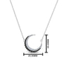 Load image into Gallery viewer, half-moon-necklace-pendant-with-black-diamond-in-FDPD9197GBLACKANGLE1-NL-WG