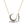 Load image into Gallery viewer, half-moon-necklace-pendant-with-black-diamond-in-FDPD9197GBLACKANGLE1-NL-YG