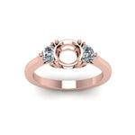 Load image into Gallery viewer, Semi Mount Half Moon Accent Engagement Ring