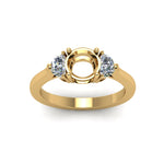 Load image into Gallery viewer, Semi Mount Half Moon Accent Engagement Ring