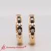 Load image into Gallery viewer, half_carat_small_hoop_earring_with_black_diamond_in_14k_yellow_gold-FDEAR3970_Image_1000-1