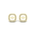 Load image into Gallery viewer, halo-cushion-frame-jacket-for-diamond-stud-in-yellow-gold-fd-ear11504angle1-nl-yg.jpg