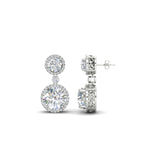 Load image into Gallery viewer, halo-round-diamond-two-stone-drop-earrings-in-white-gold-FD-EAR11203-NL-WG