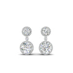 Load image into Gallery viewer, halo-round-diamond-two-stone-drop-earrings-in-white-gold-FD-EAR11203-NL-WG