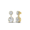 Load image into Gallery viewer, halo-round-diamond-two-stone-drop-earrings-in-yellow-gold-FD-EAR11203-NL-YG