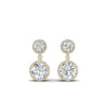 Load image into Gallery viewer, halo-round-diamond-two-stone-drop-earrings-in-yellow-gold-FD-EAR11203-NL-YG