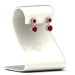 Load image into Gallery viewer, halo-round-ruby-two-stone-drop-earrings-in-rose-gold-FD-EAR11203GRUDR-NL-RG