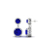 Load image into Gallery viewer, halo-round-sapphire-two-stone-drop-earrings-in-white-gold-FD-EAR11203GSABL-NL-WG