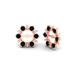 Load image into Gallery viewer, halo-style-earring-black-diamond-jackets-for-4-carat-in-rose-gold-fdear818gblackangle1-4.00ct-nl-rg?v=1764140026