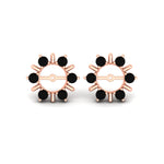 Load image into Gallery viewer, halo-style-earring-black-diamond-jackets-for-4-carat-in-rose-gold-fdear818gblackangle2-4.00ct-nl-rg?v=1764140026