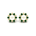 Load image into Gallery viewer, halo-style-earring-emerald-jackets-for-3-carat-in-yellow-gold-fdear818gemgrangle2-3.00ct-nl-yg?v=1764139230